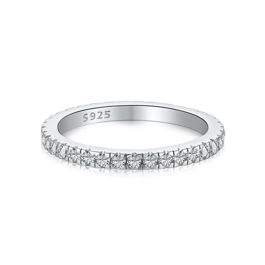 [Together]Delicate Sparkling Round Cut Daily Ring