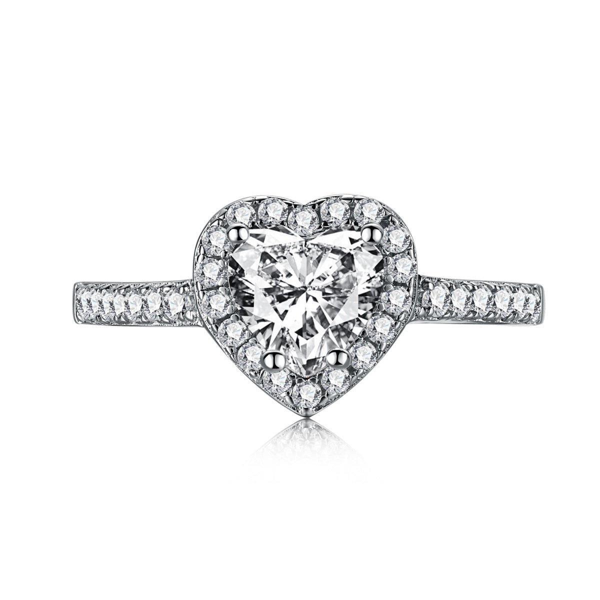 [Together]Eternity Splashy Romantic Heart Shape Lover Ring