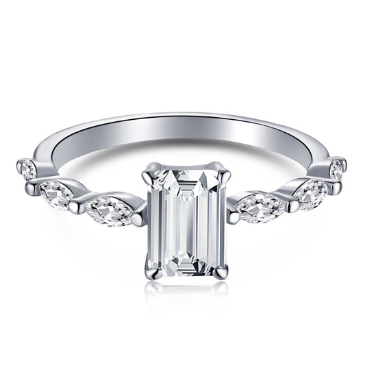 [Together]1.0 Carat Dainty Resplendent Radiant Cut Daily Ring