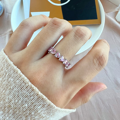 [Together]0.25 Carat Radiant Romance Heart Cut Lover Ring