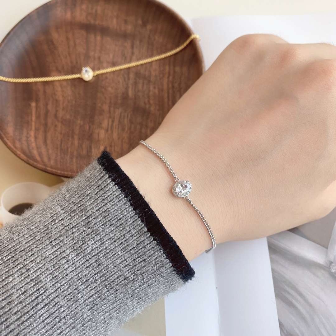 [Together]Exquisite Oval Shape Bracelet