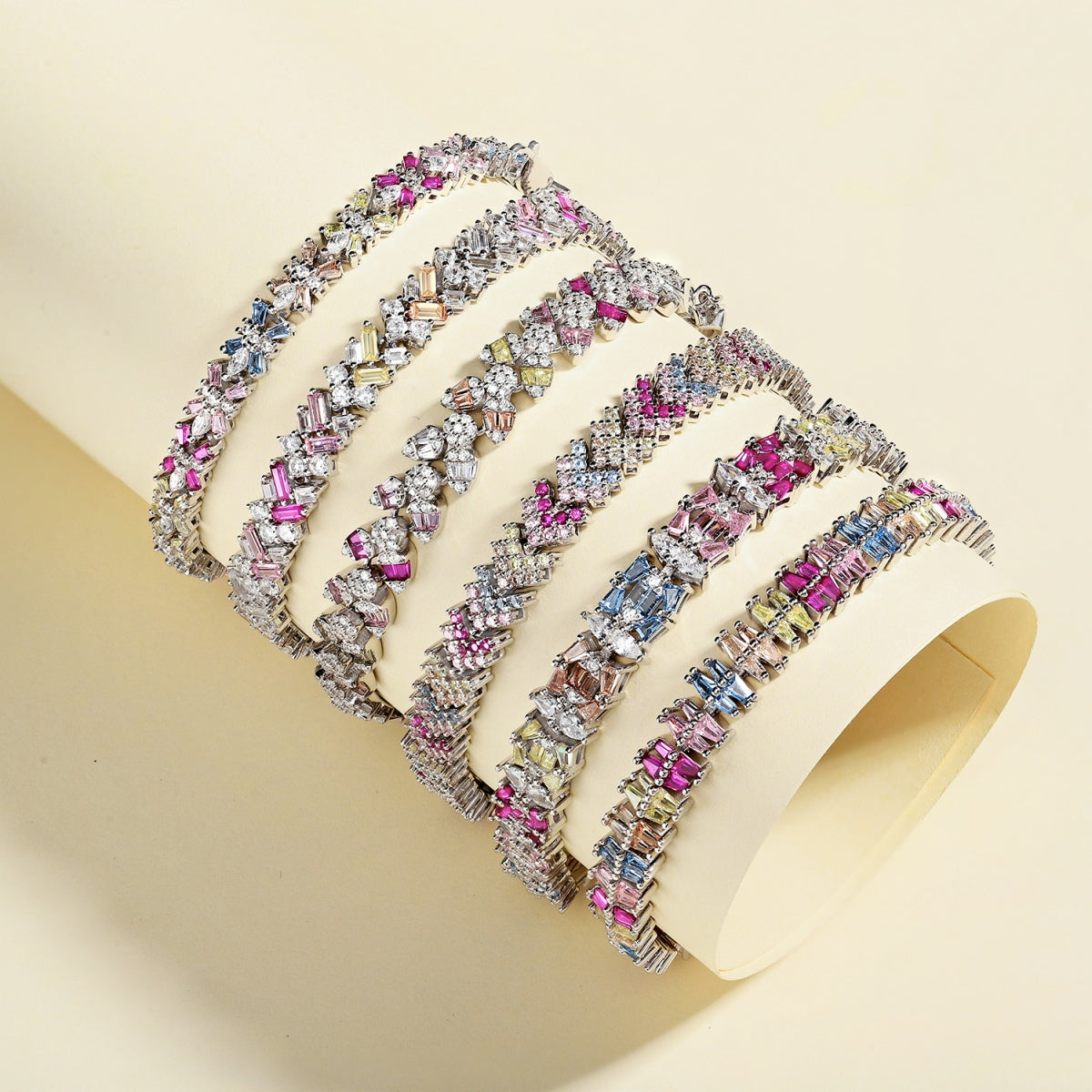 [Together]Sparkling Exquisite Multi Cut Party Bracelet