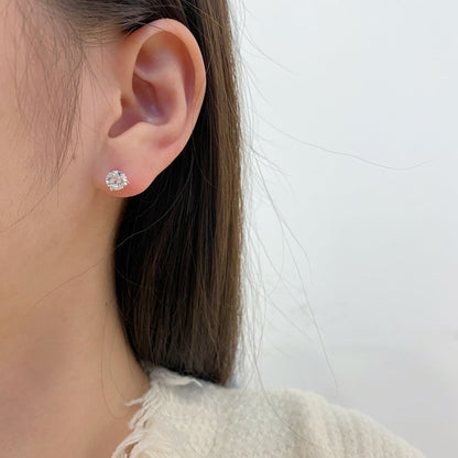 [Together]Dainty Round Shape Earrings