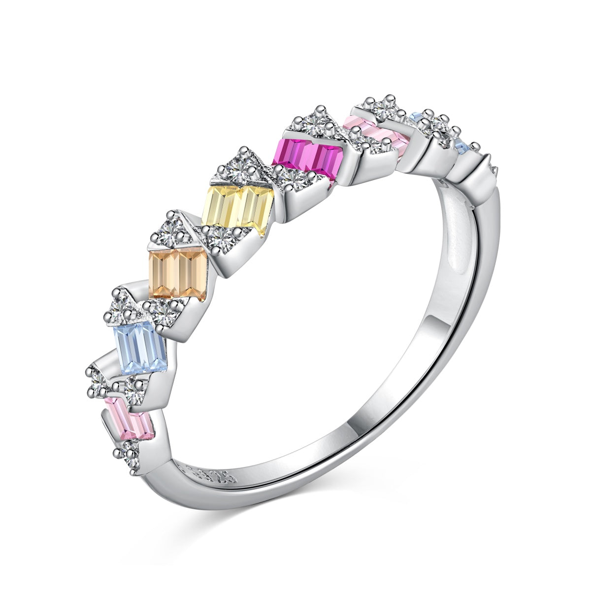 [Together]Delicate Vibrant Emerald Cut Daily Ring