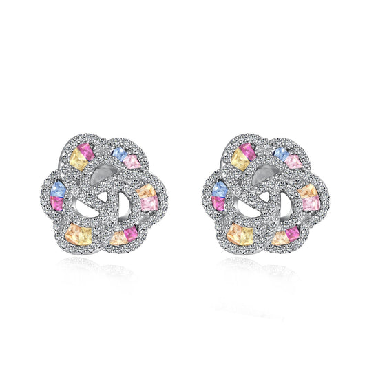 [Together]Exquisite Flower Shape Daily Earrings