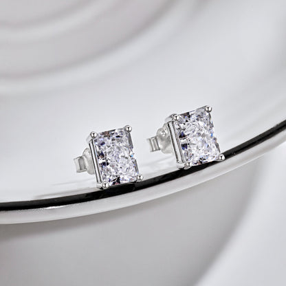 [Together]Radiant Luxurious Princess Cut Daily Earrings