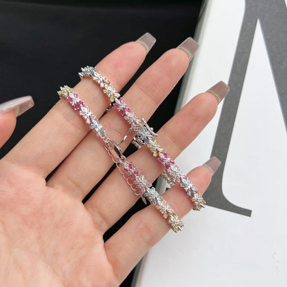 [Together]Radiant Colorful Emerald Cut Party Bracelet