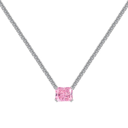 [Together]4.0 Carat Elegant Radiant Cut Necklace