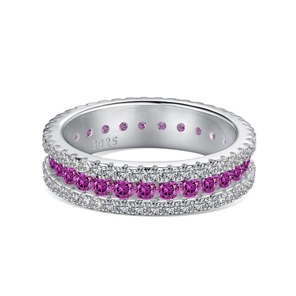 [Together]Delicate Colorful Round Cut Daily Ring